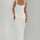 Leonor ❘ Vestido largo escote cuadrado