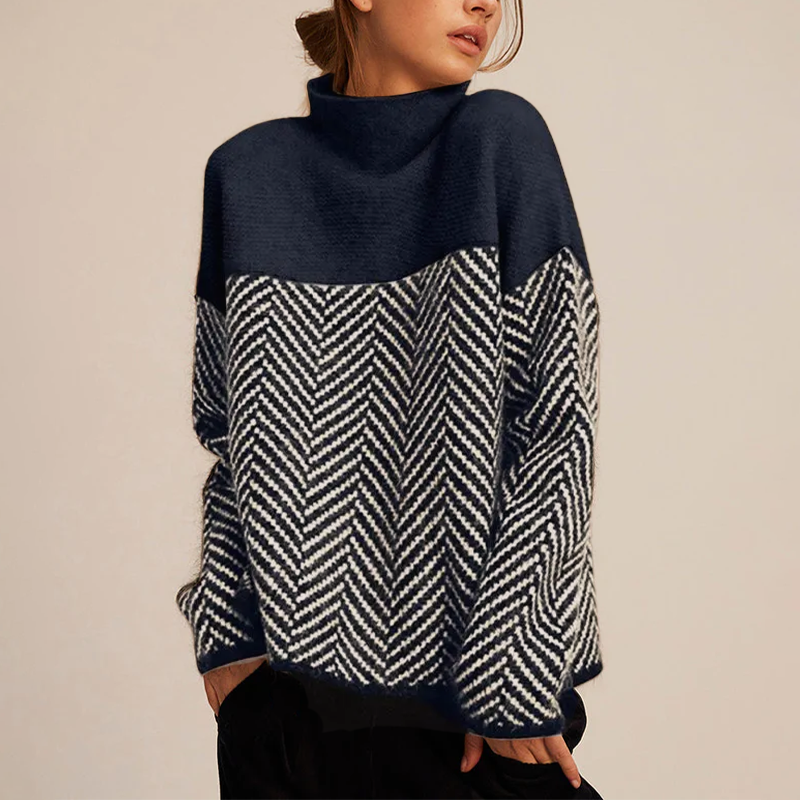 Filomena | Jersey de cuello alto con delicado tejido de lujo