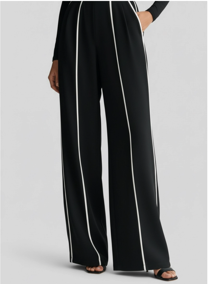 Emma | Elegante conjunto de dos piezas con cintura alta y pantalón ancho