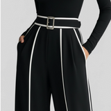 Emma | Elegante conjunto de dos piezas con cintura alta y pantalón ancho