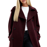 Nora | Elegante gabardina burdeos