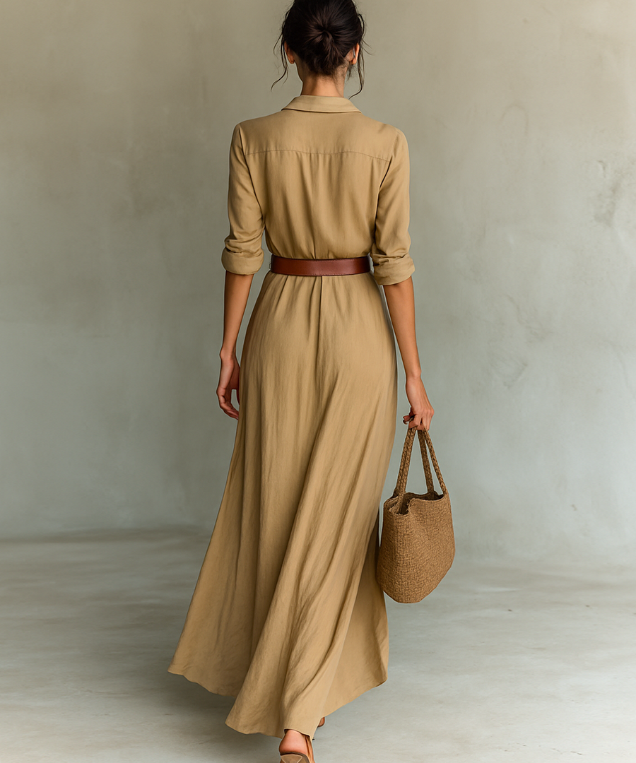 Victoria - Vestido casual acampanado