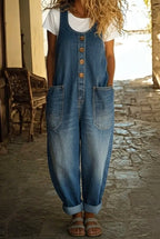 Lenna – Tuta in denim di cotone vintage