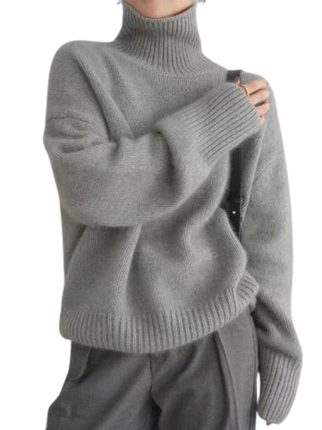 Blanco | Jersey de cintura alta en cachemir 