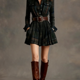 Barbara | Vestido camisero vintage a cuadros