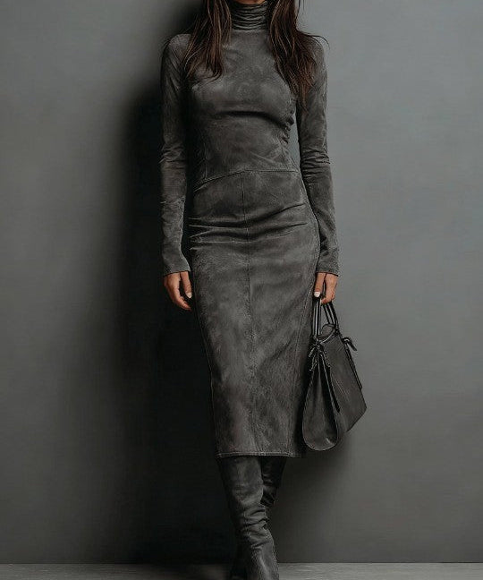 Lorena ║ Vestido midi ancho marrón