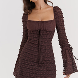 Selena | Vestido color espresso