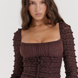 Selena | Vestido color espresso
