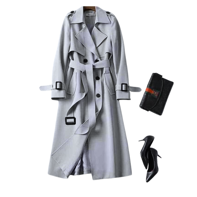 Trench Coat –  Forro de Cuadros y Cinturón Ajustable