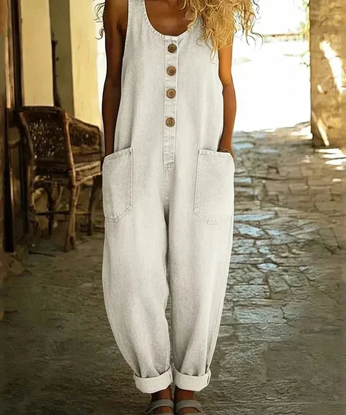 Valeria | Mono Vaquero de Tirantes Estilo Vintage