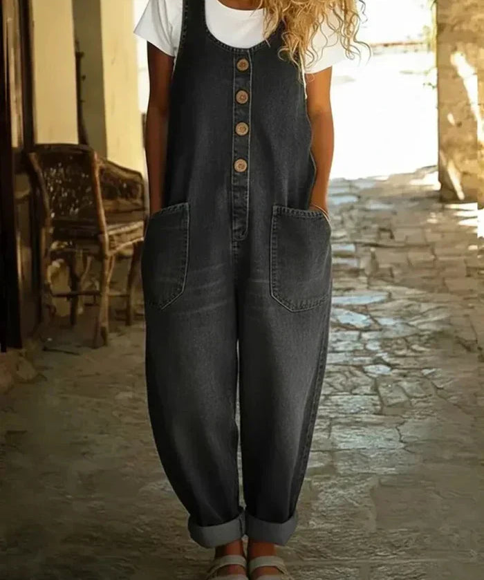 Valeria | Mono Vaquero de Tirantes Estilo Vintage