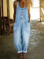 Lenna – Tuta in denim di cotone vintage