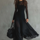 Yedra | Vestido largo fluido de tul 