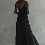 Yedra | Vestido largo fluido de tul 