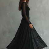 Yedra | Vestido largo fluido de tul 