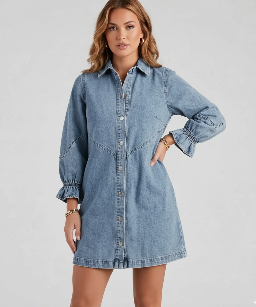Vestido Denim "Soft Flare"