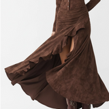 Ariadna | Vestido ancho con volantes